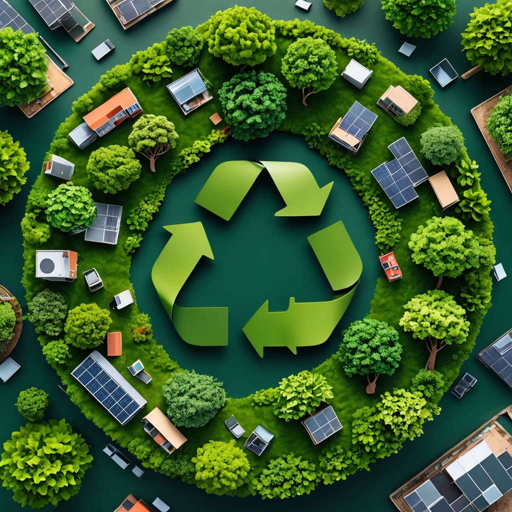 AI Gegenereerde afbeelding over een circulaire economie