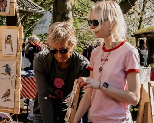 Foto van een kraam op de lentefair